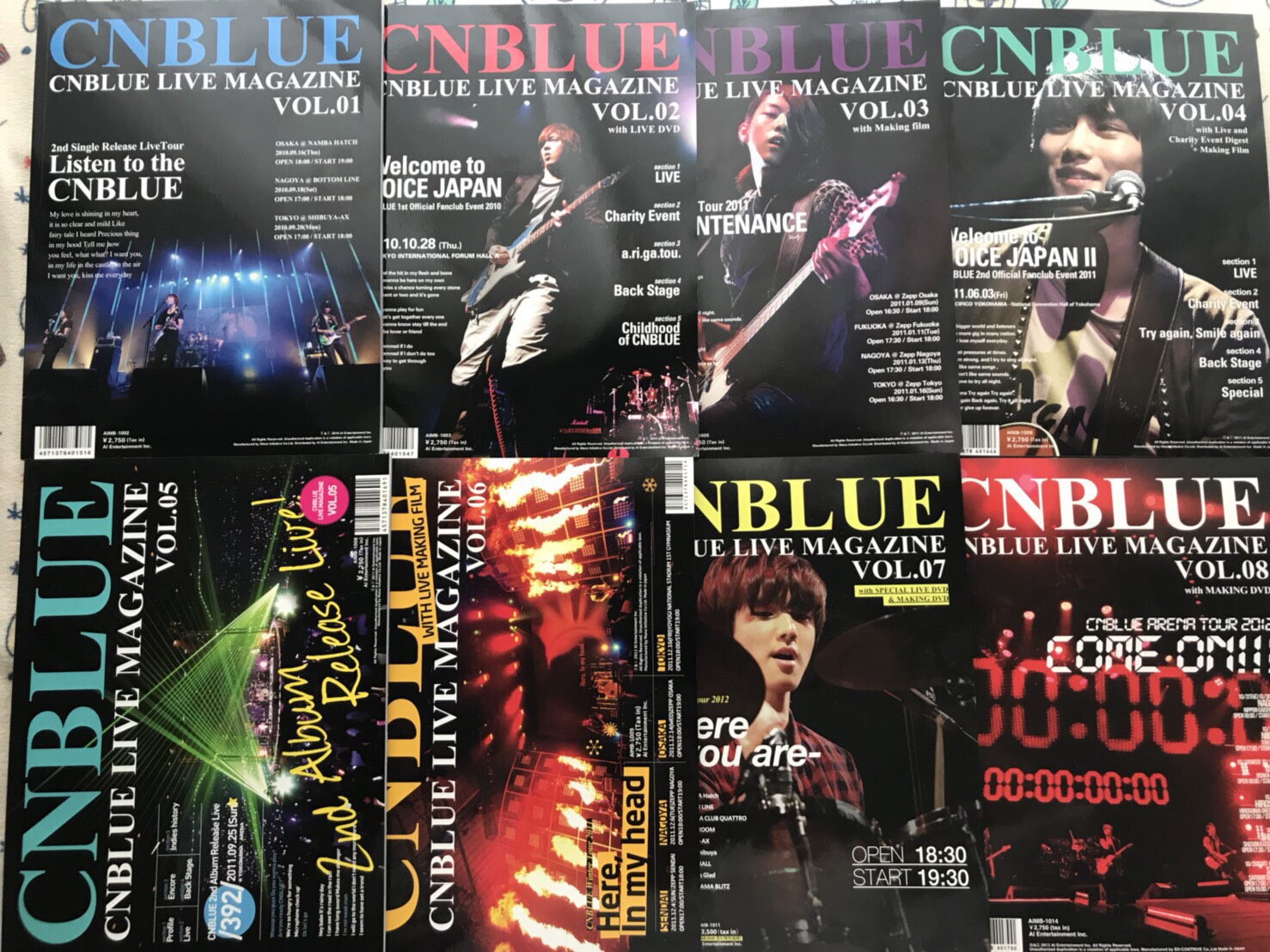 CNBLUE DVD付ライブマガジンVOL.①〜⑧(全8冊) - アート/エンタメ/ホビー